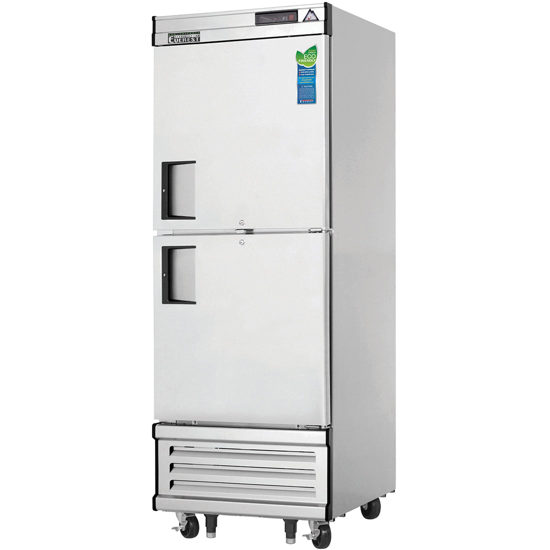 Everest EB Series-EBWFH2 One Section Two Half Door Upright Reach-In Freezer - 23 Cu.