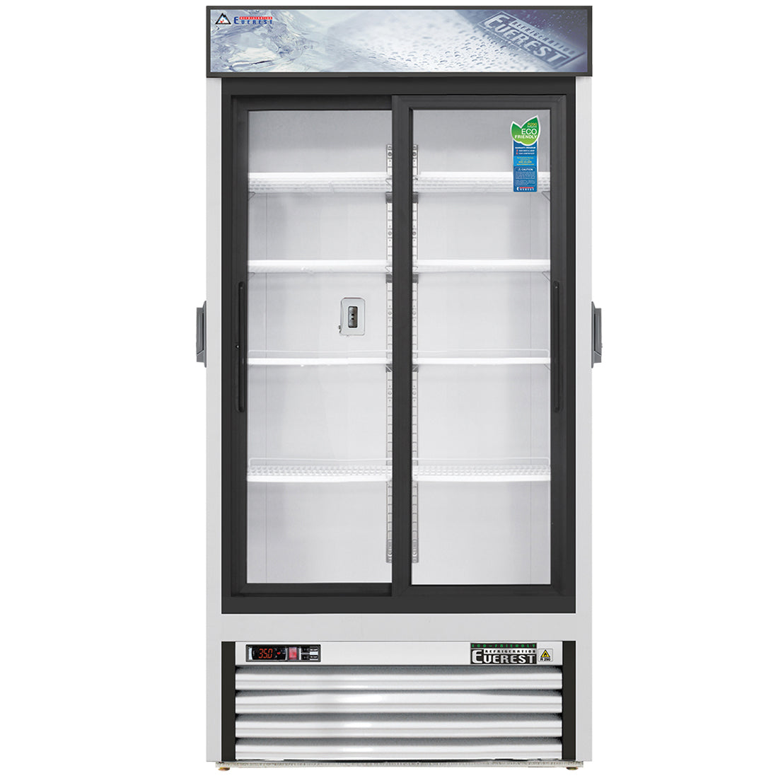 Everest EM Series-EMGR33C White Double Sliding Glass Door Chromatography Refrigerator - 33 Cu. Ft.