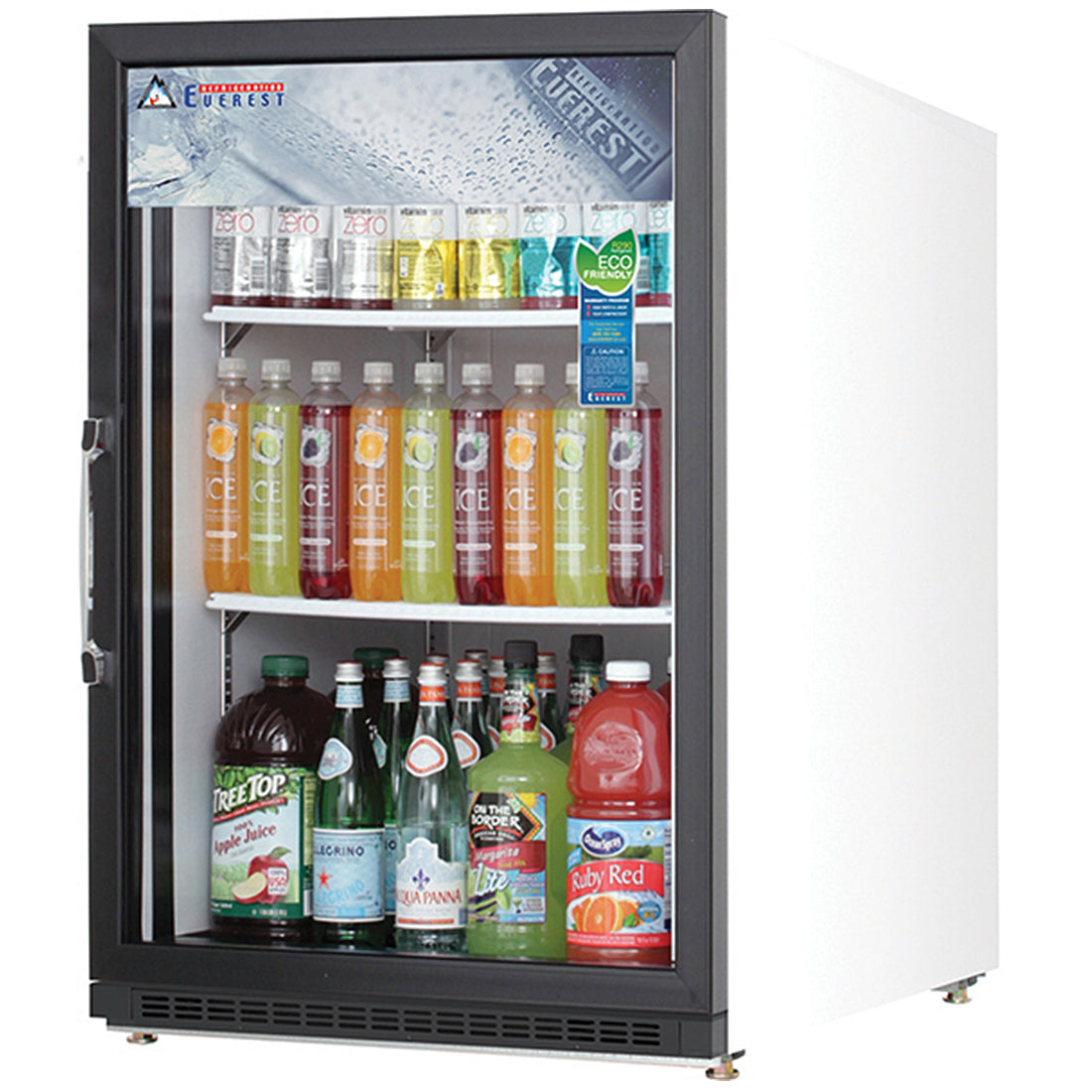 Everest EM Series-EMGR5 Single Swing Glass Door Merchandiser Refrigerator - 5 Cu. Ft.