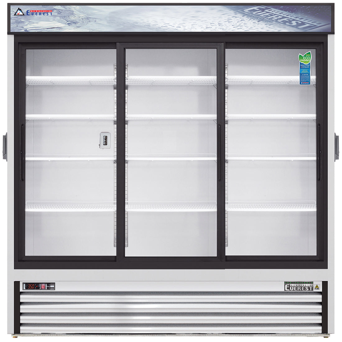 Everest EM Series-EMGR69C White Three Sliding Glass Door Chromatography Refrigerator - 69 Cu. Ft.