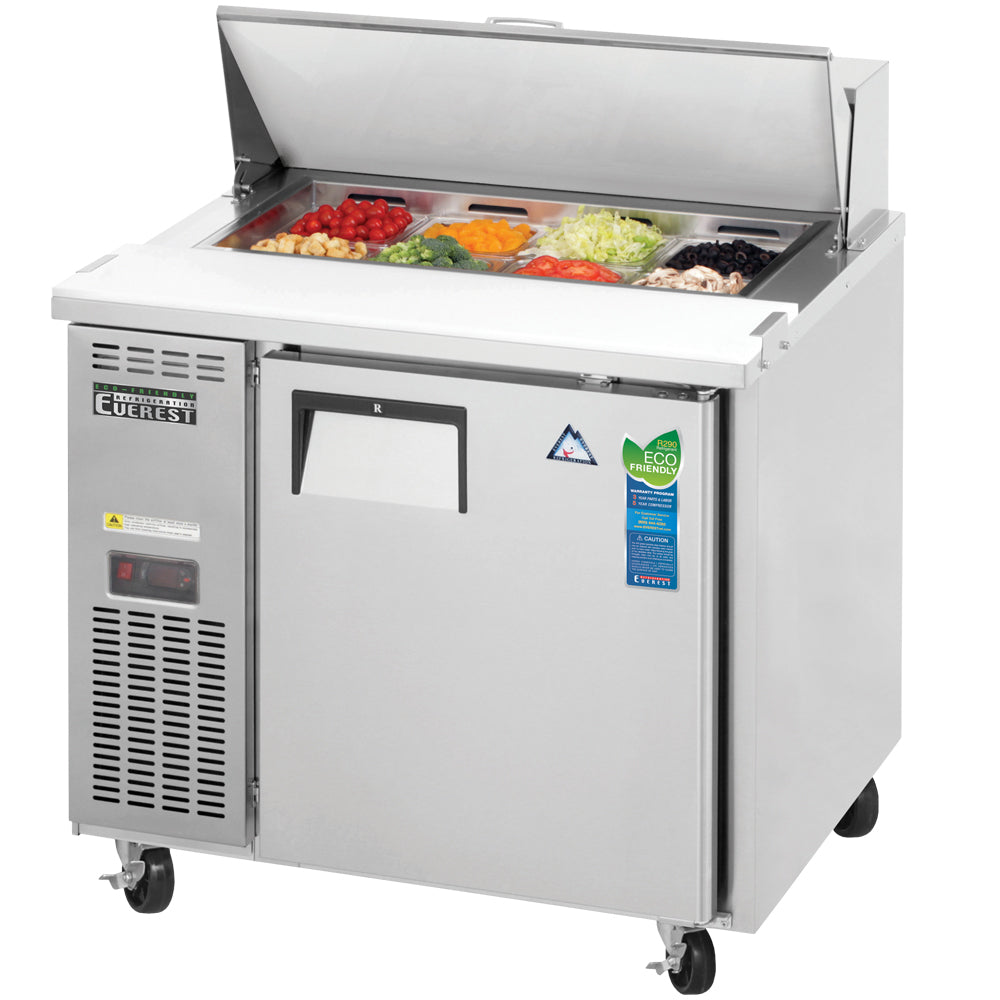 Everest EP Series-EPR1-24 One Section Side Mount Sandwich Prep Table - 6 Cu. Ft.