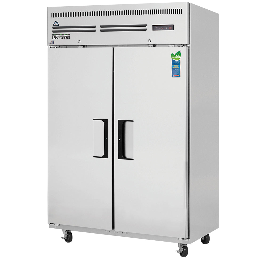 Everest ES Series-ESF2 Two Section Solid Door Upright Reach-In Freezer - 48 Cu. Ft.