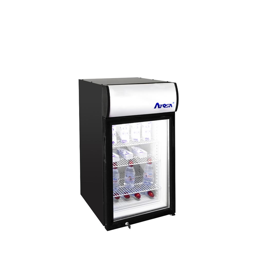 Atosa - CTD-3S - Countertop Glass Door Merchandiser Cooler with Lighted Header (4.6 cu ft)