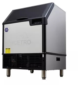 Icetro - IU-0170-AH Stainless Steel Air Cooled Cube Style Undercounter Ice Maker with Bin - 115 Volts 1-Ph