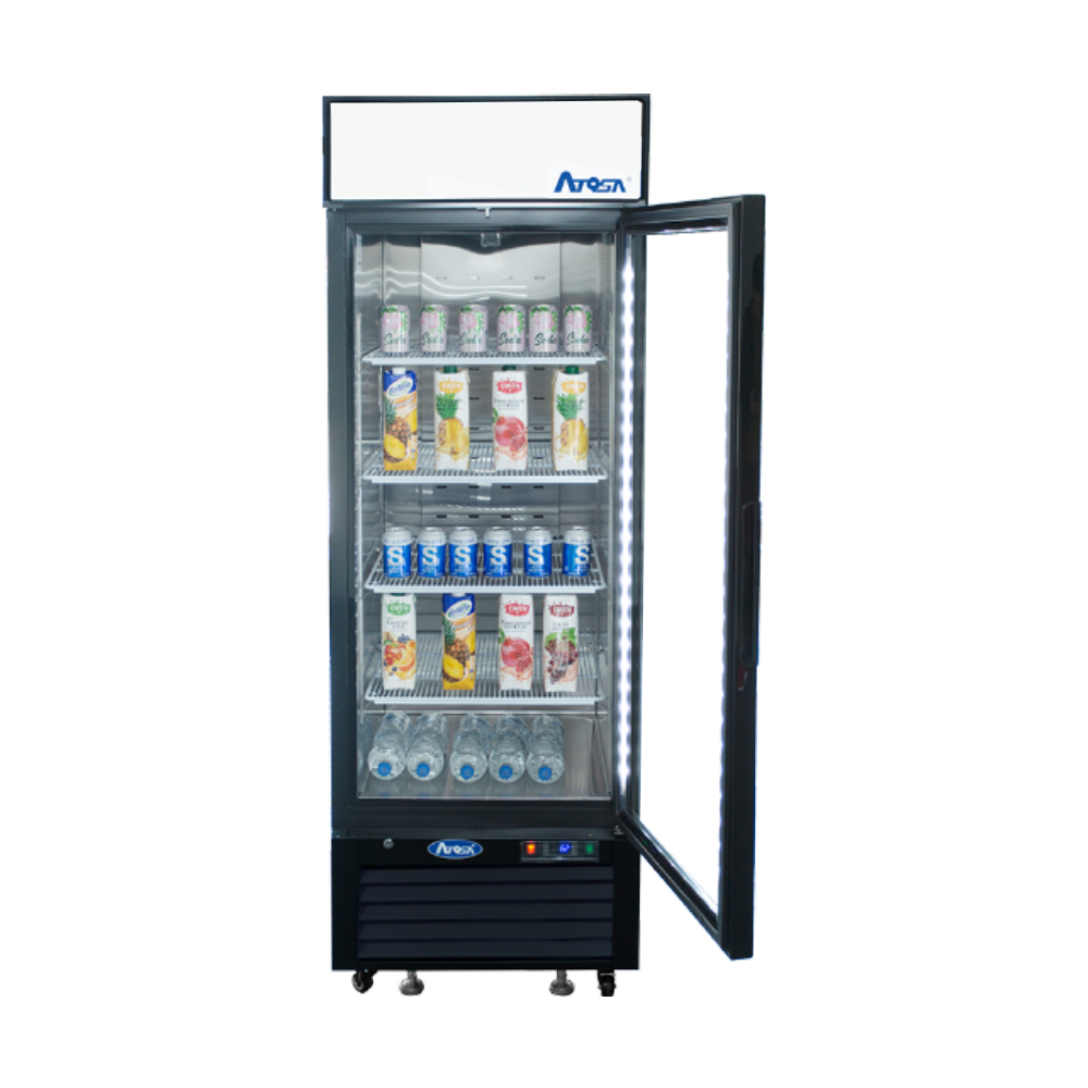 Atosa - MCF8722GR - Black Cabinet One (1) Glass Door Merchandiser Cooler