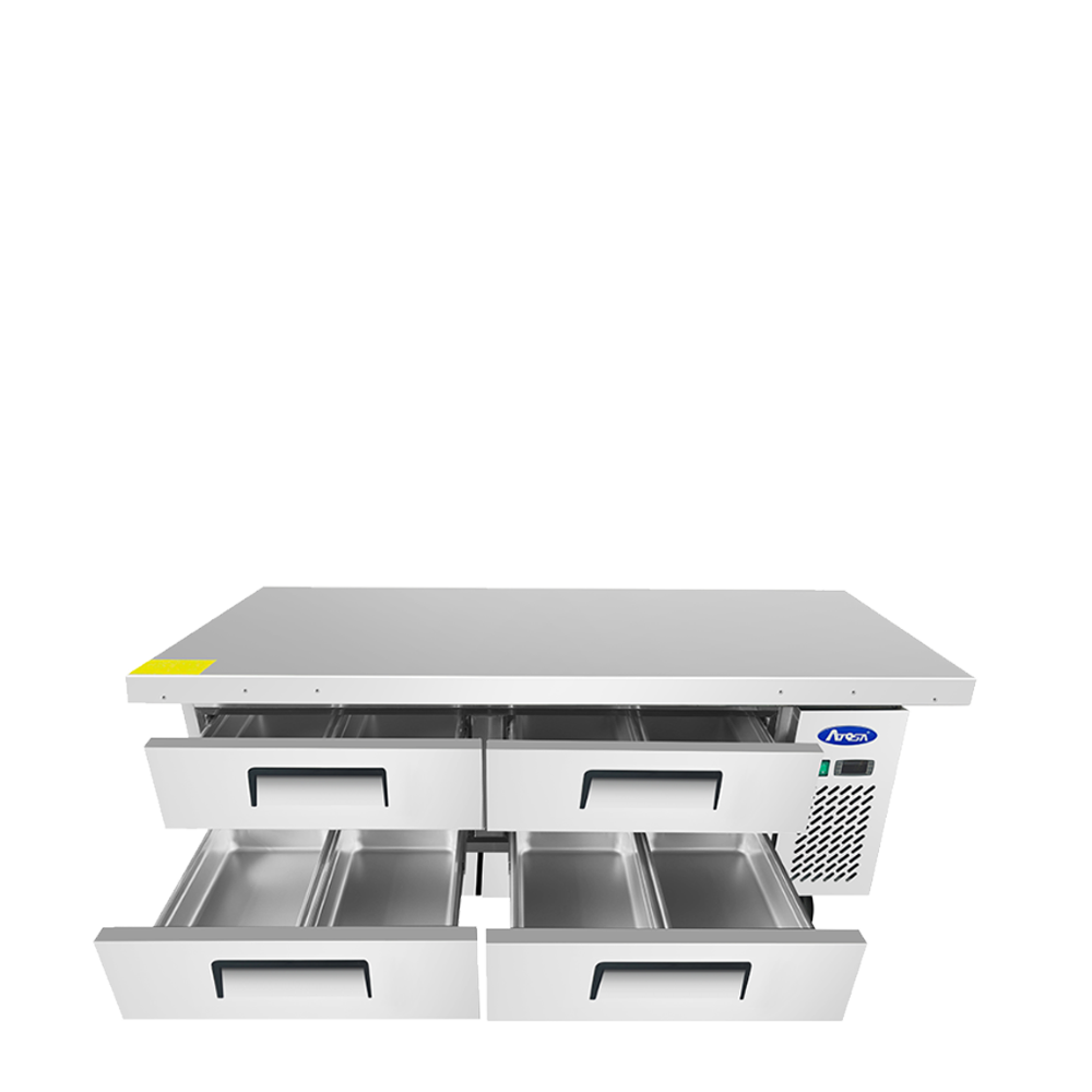Atosa - MGF8454GR - 76″ Refrigerated Chef Base, Extended Top