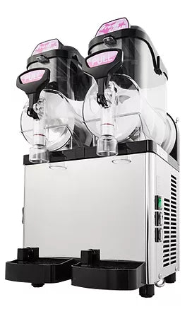 Icetro - SSM-52 Double 2 Gal. Transparent Bowls Slush Machine / Frozen Beverage Dispenser - 115V 500W